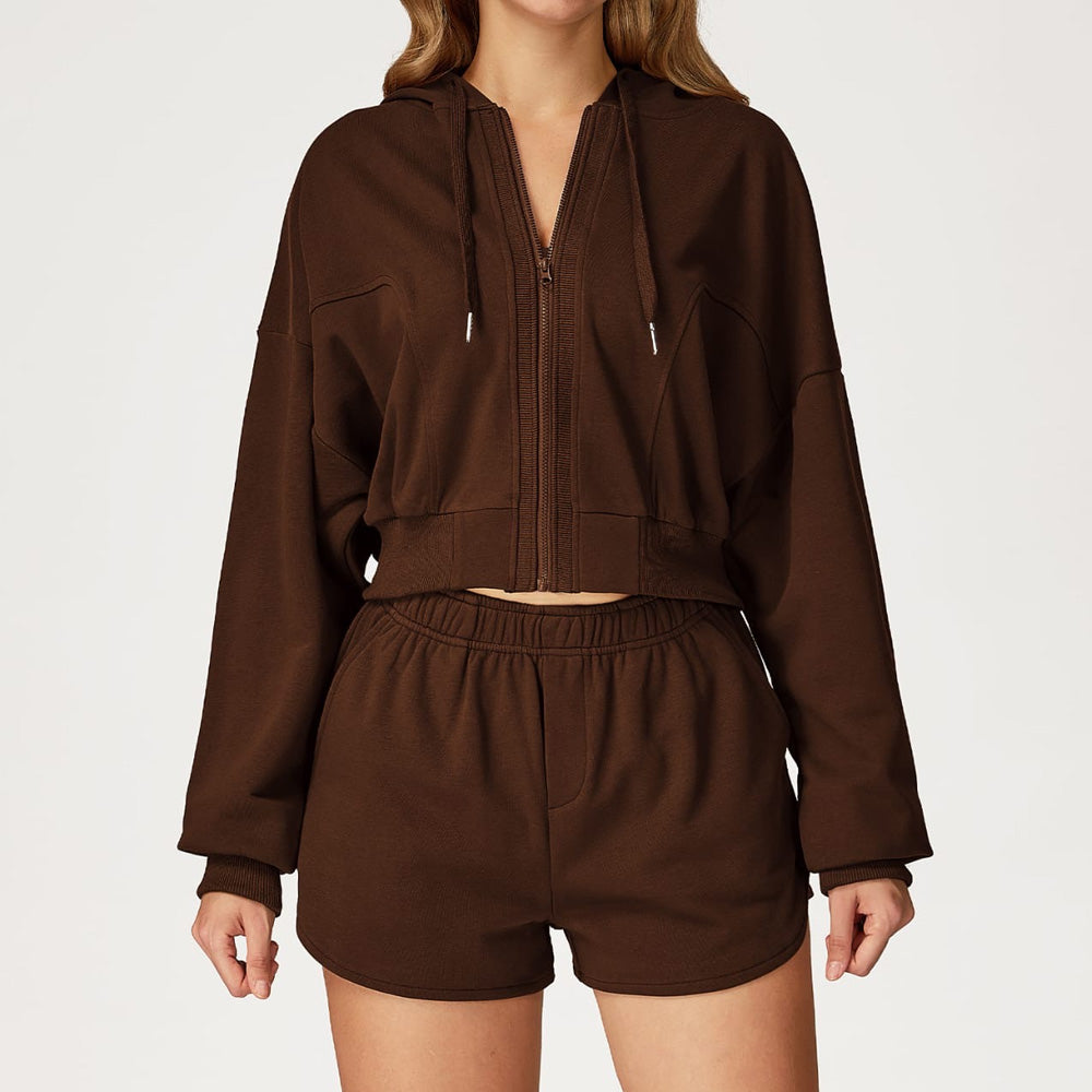 2Pieces Autumn Winter Hooded Suit AO2